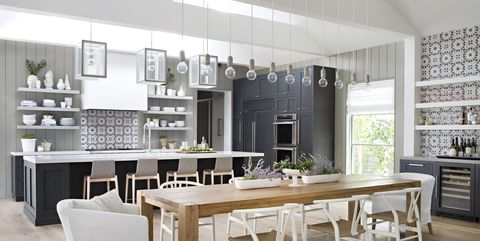  بوفه و کمد مدرن کابینت توسی برای آشپزخانه جزیره آشپزخانه صندلی اپن